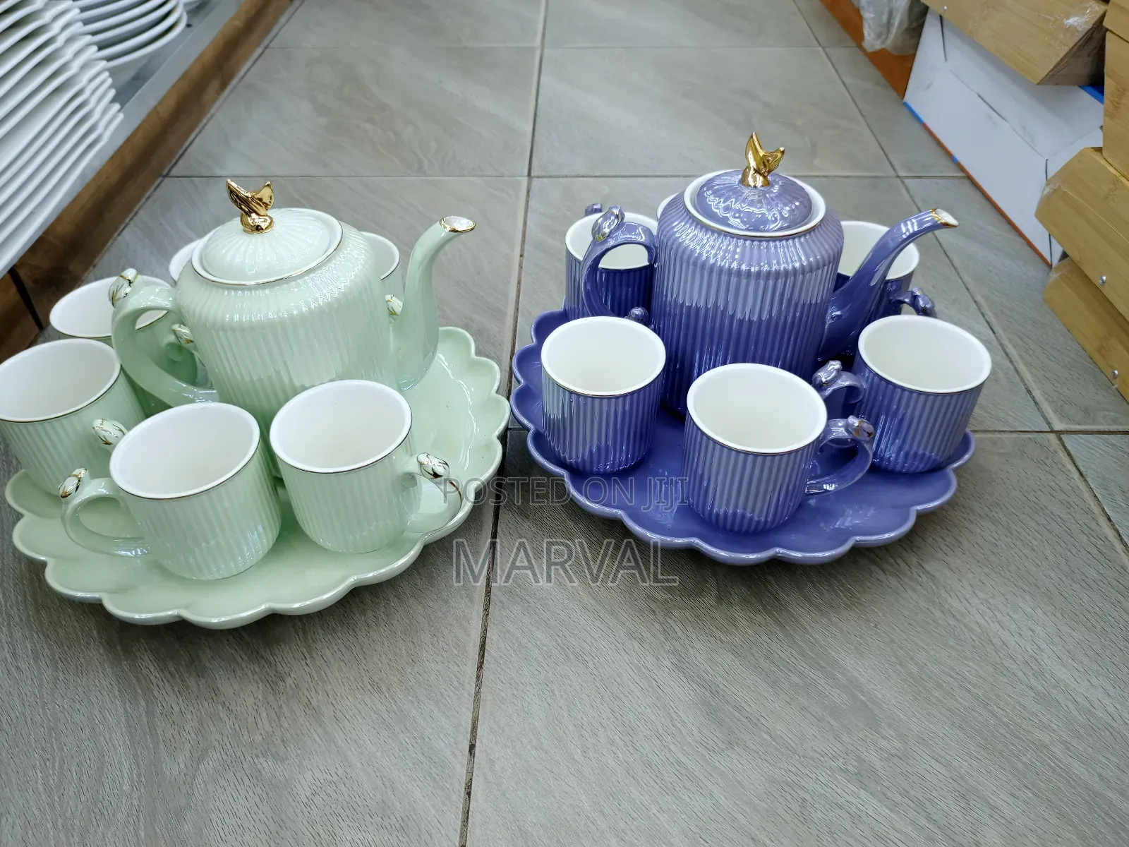 Rotating Ceramic Tea Set