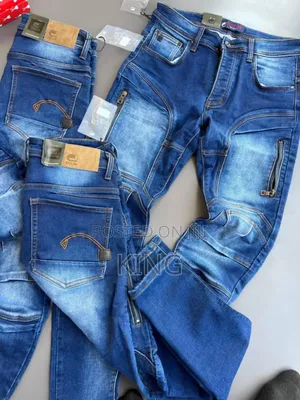 Distressed Zip Denim Jeans
