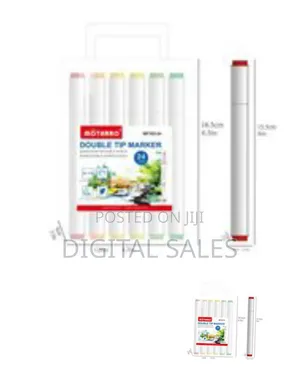 12 Colors Motarro Double Tip Marker Pen Art Markers Set Dual Heads