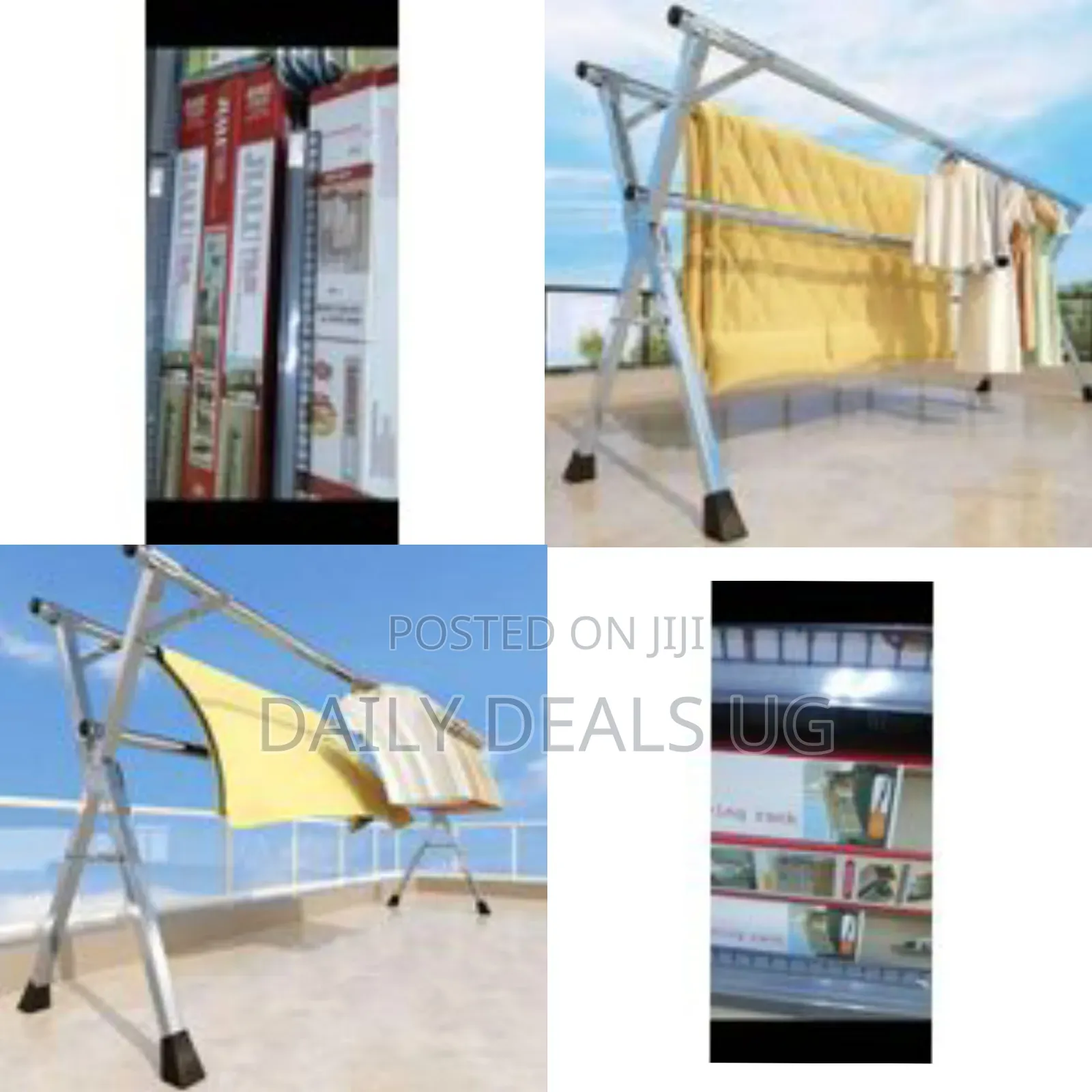 Outdoor Clothes Foldable Laundry Drying Rack, Portable Free-Standing