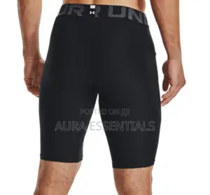 Men's Under Armour Heatgear Long Compression Short in Black
