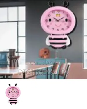 Battery Cartoon Wall Clock Creative