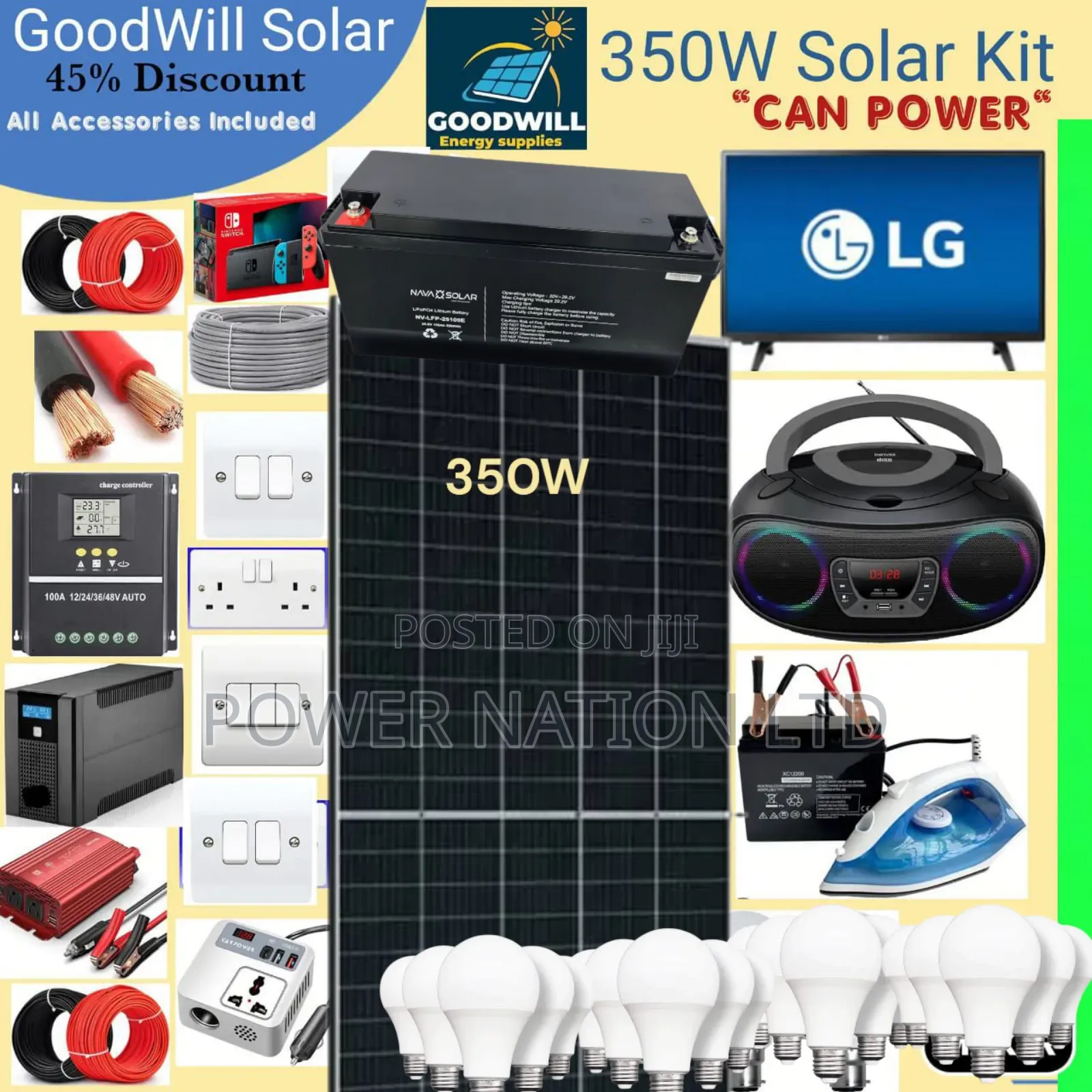 350w Power Nation Solar System Full Kit