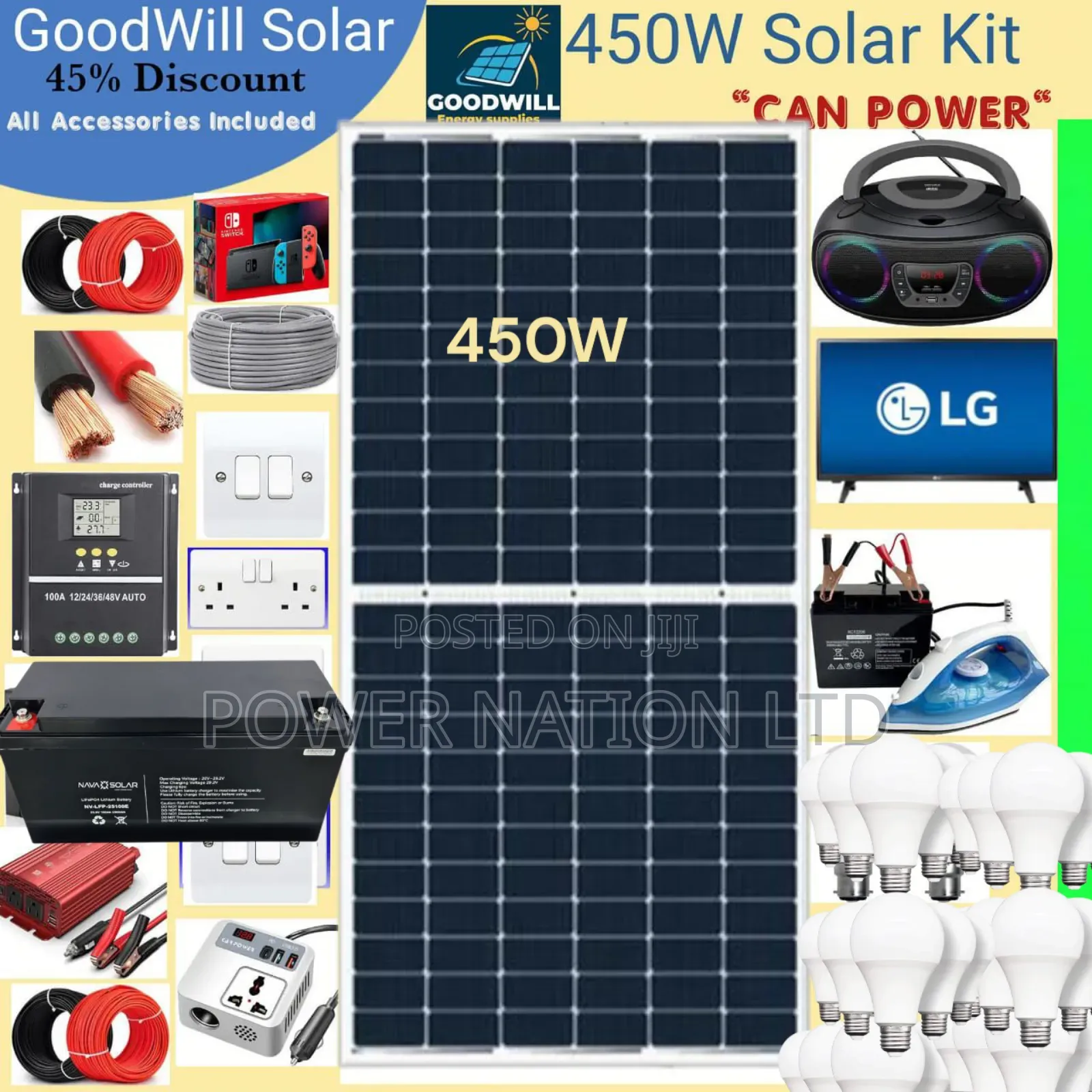 450w Power Nation Solar System Full Kit