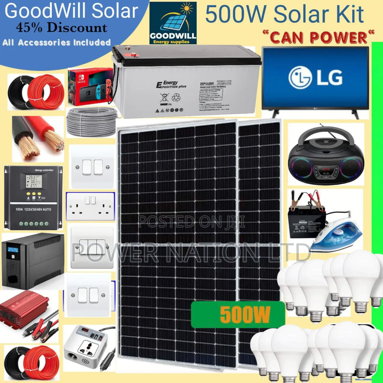 500w Power Nation Solar System Full Kit