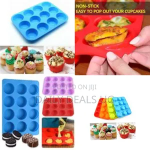 Small Silicone Mini Muffin Pans Non-Stick Bakeware for Muffins