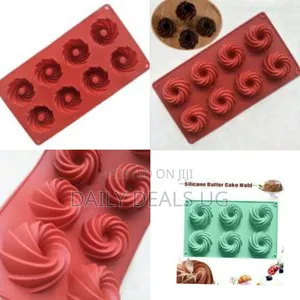 Mini Bundt Cake Pan, Spiral Shape Heritage Bundtlette, 8-Cavity