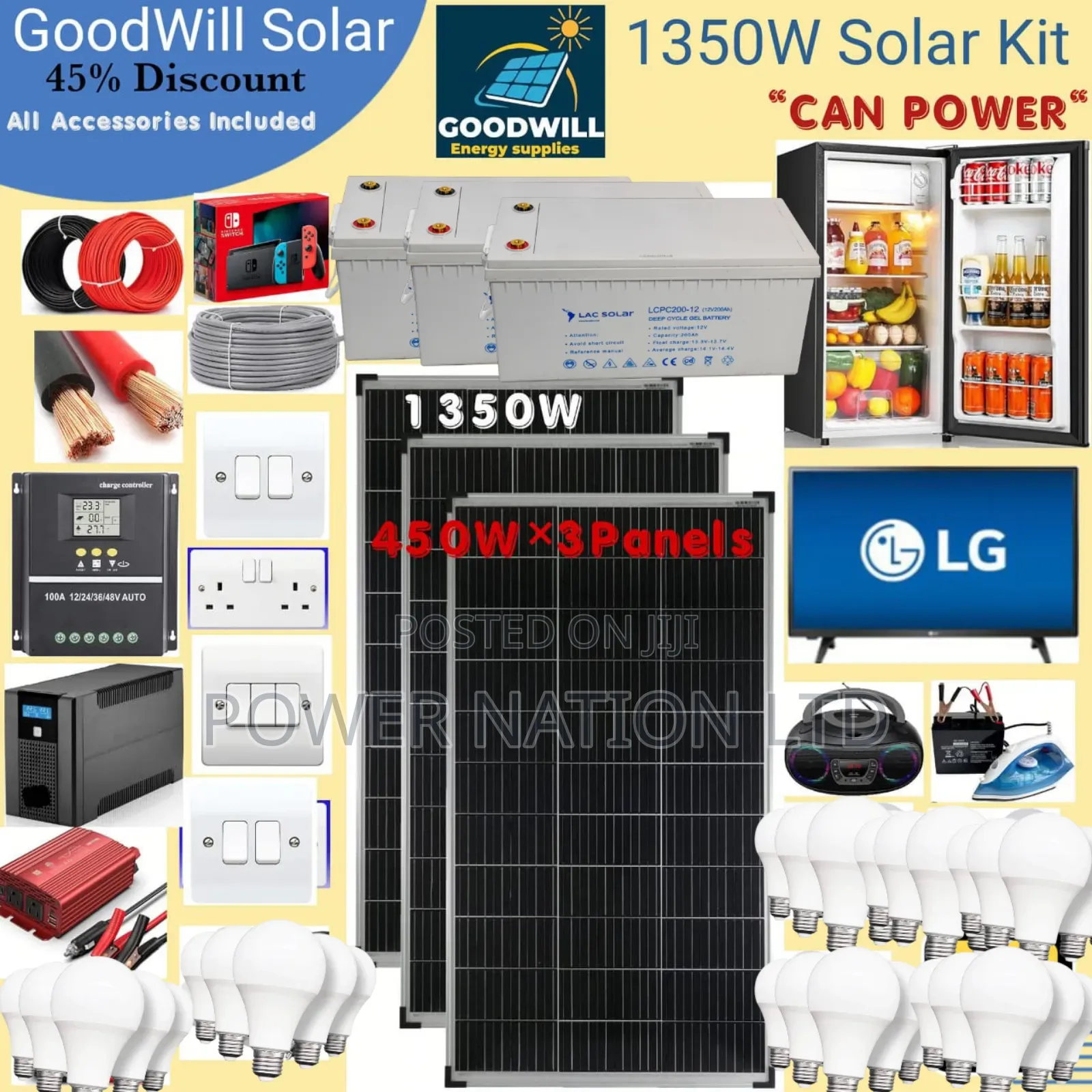 1350w Power Nation Solar System Full Kit