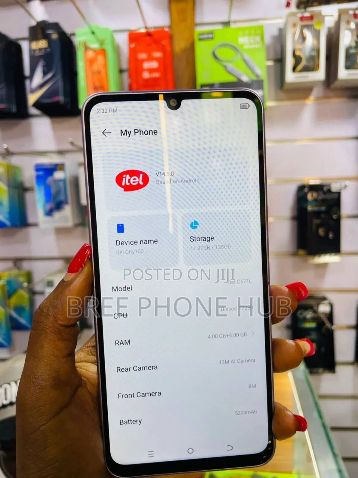 Itel City 100 128 GB Purple