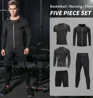 Men's 5-Piece Compression Athletic Wear Set