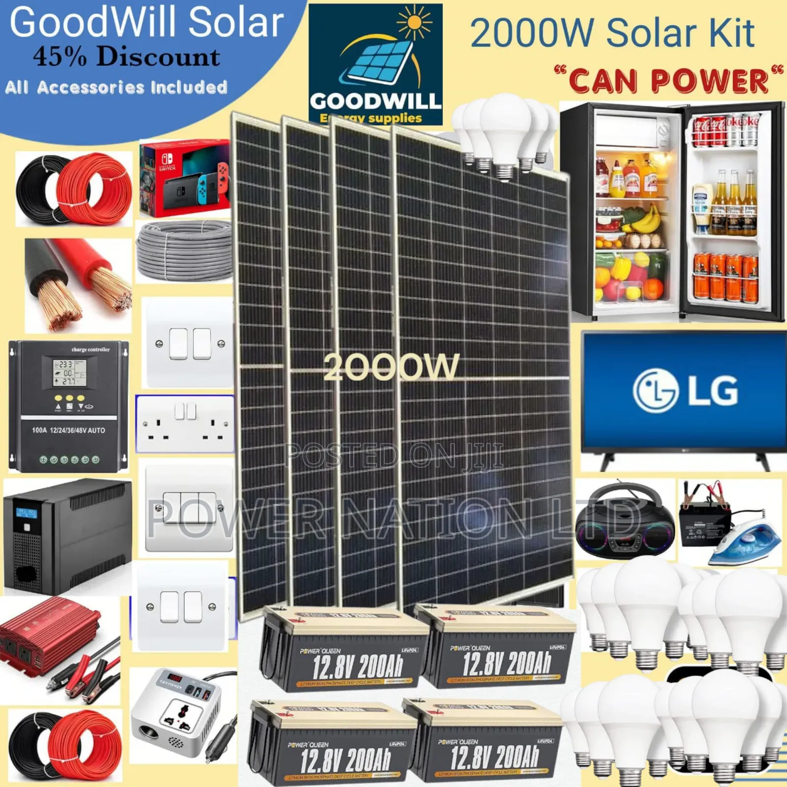 2000w Power Nation Solar System Full Kit