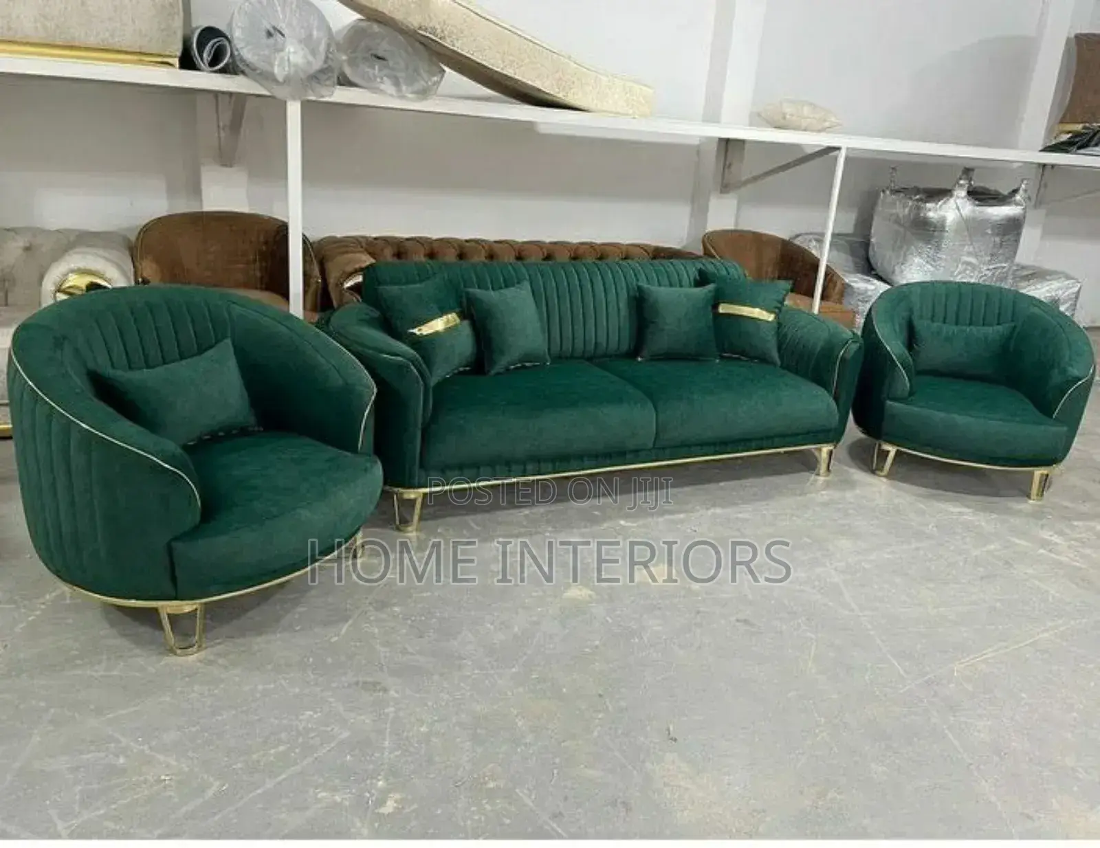 3,1,1 Sofa in Green Colour