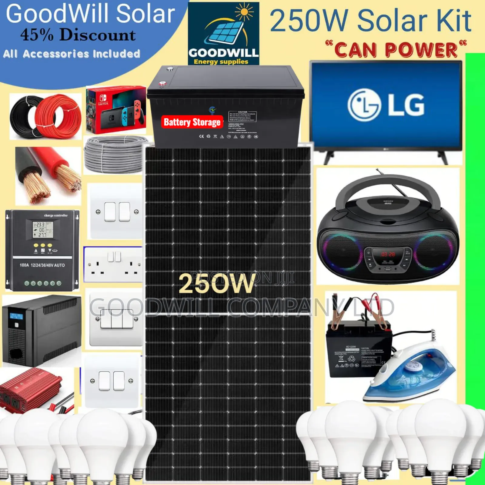 250w Power Nation Solar System Full Kit