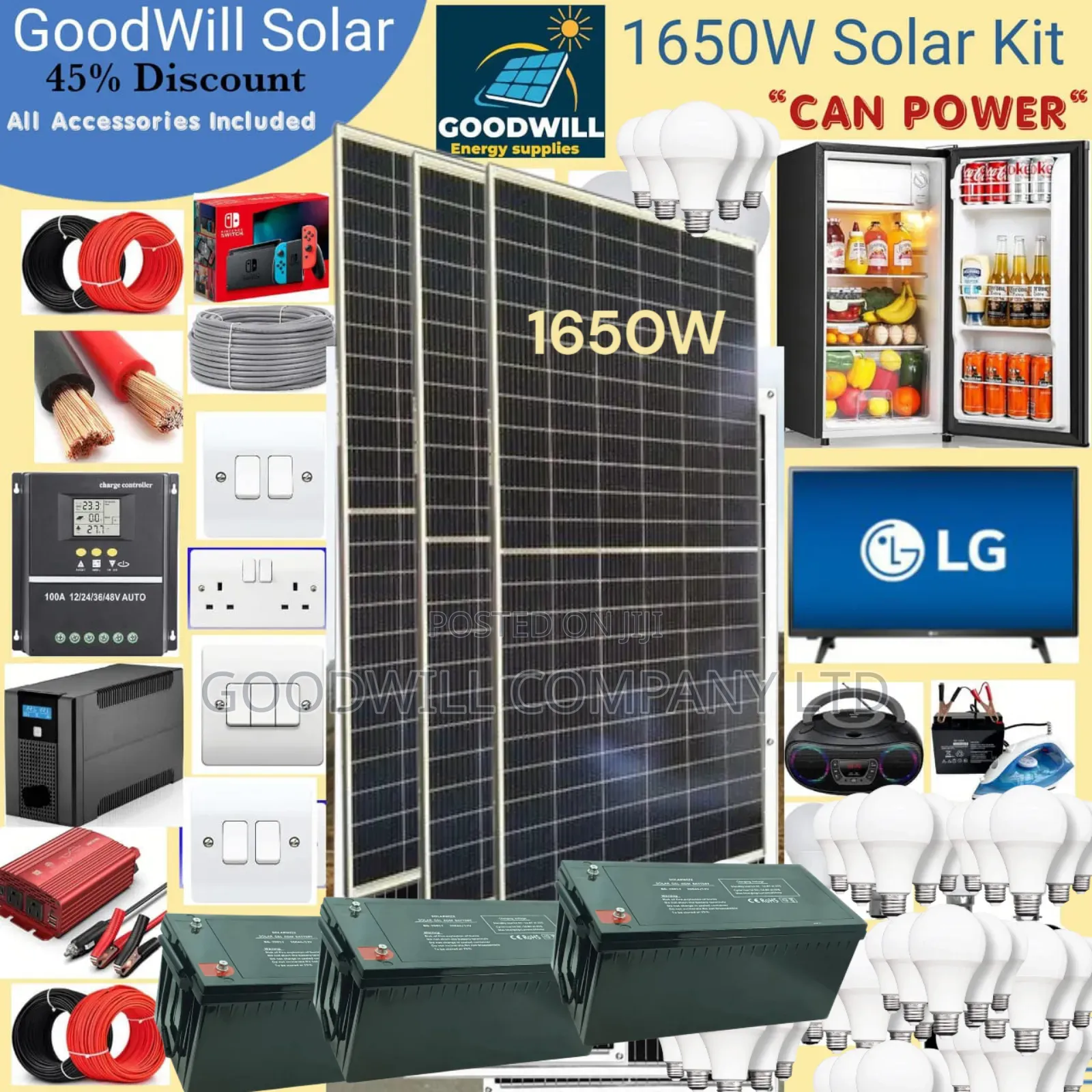 1650w Power Nation Solar System Full Kit