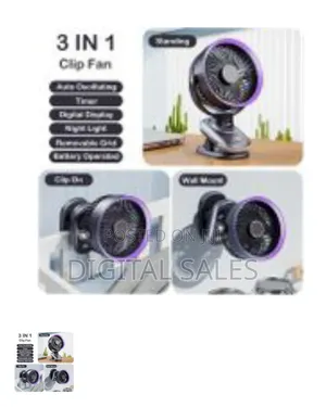 Auto Oscillating Table Fan 6.5-Inch, Timer, Digital Display