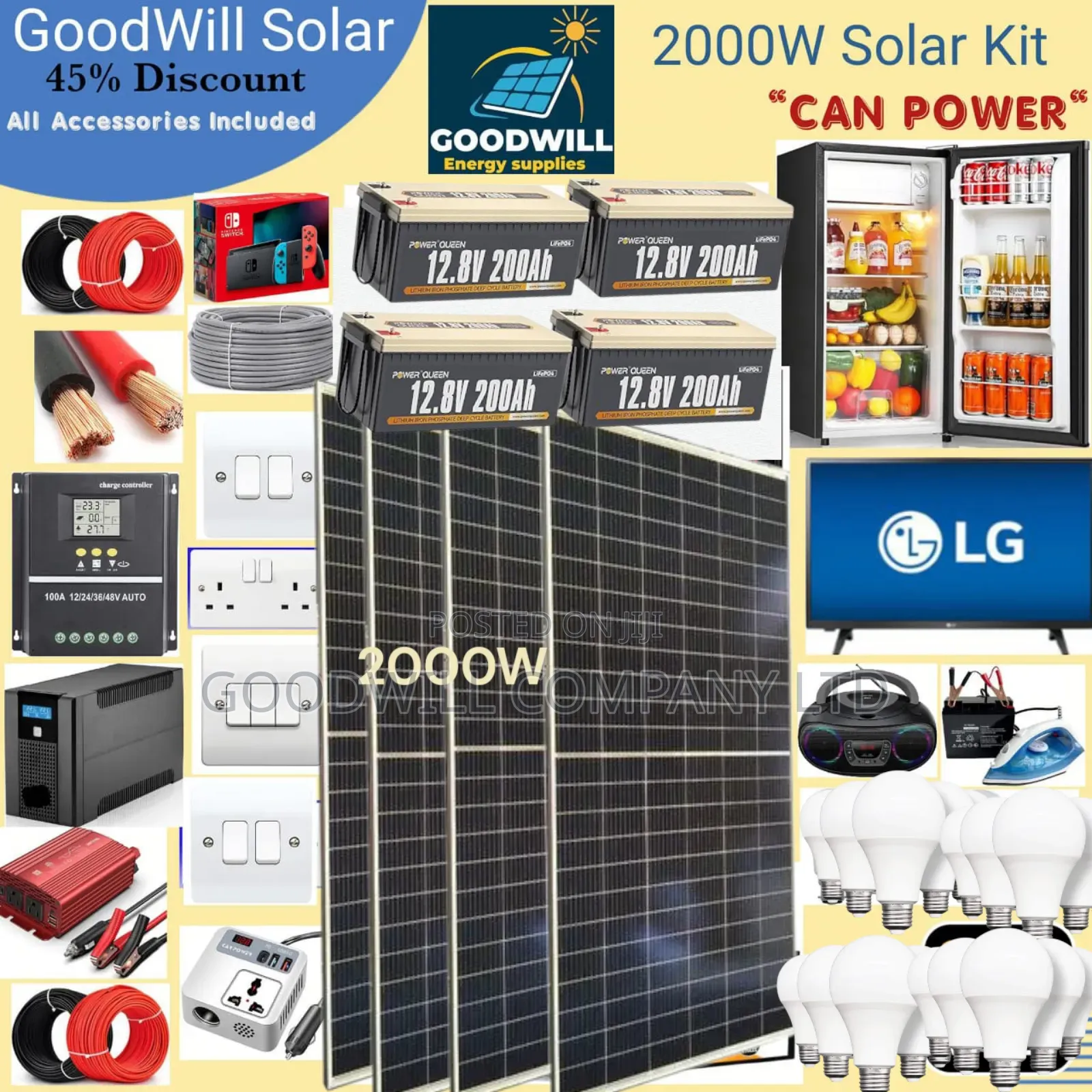 2000w Power Nation Solar System Full Kit