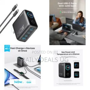 Anker Laptop Charger, 140w Max Usb C Charger, 4-Port Multi-Device