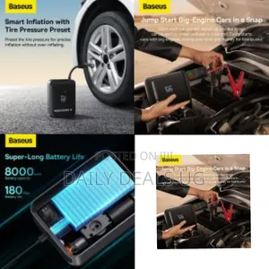 Baseus Super Energy 2-in-1 Jump Starter 8000mah 1000a With Tire