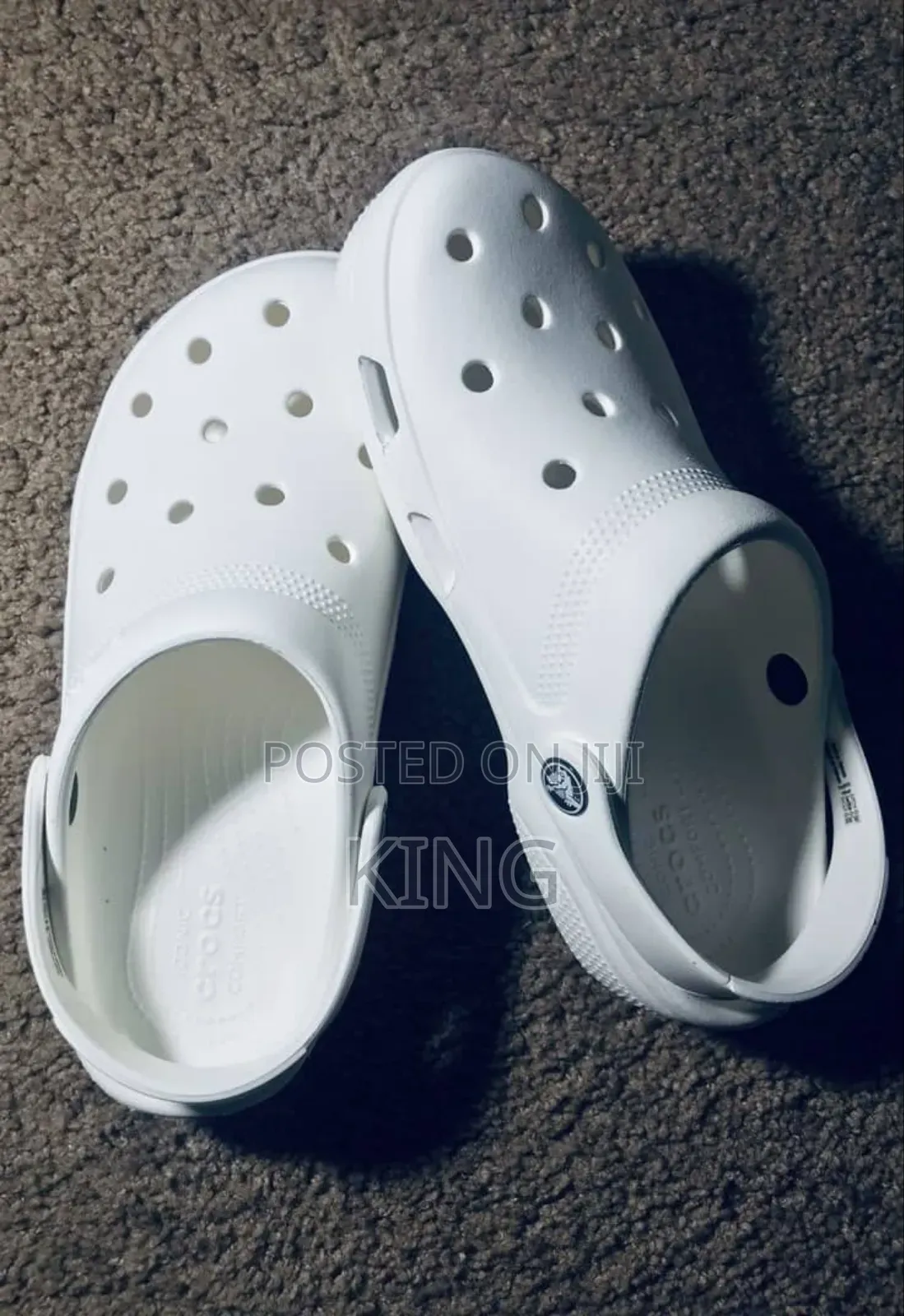 Classic Crocs. Black, Cream, White.