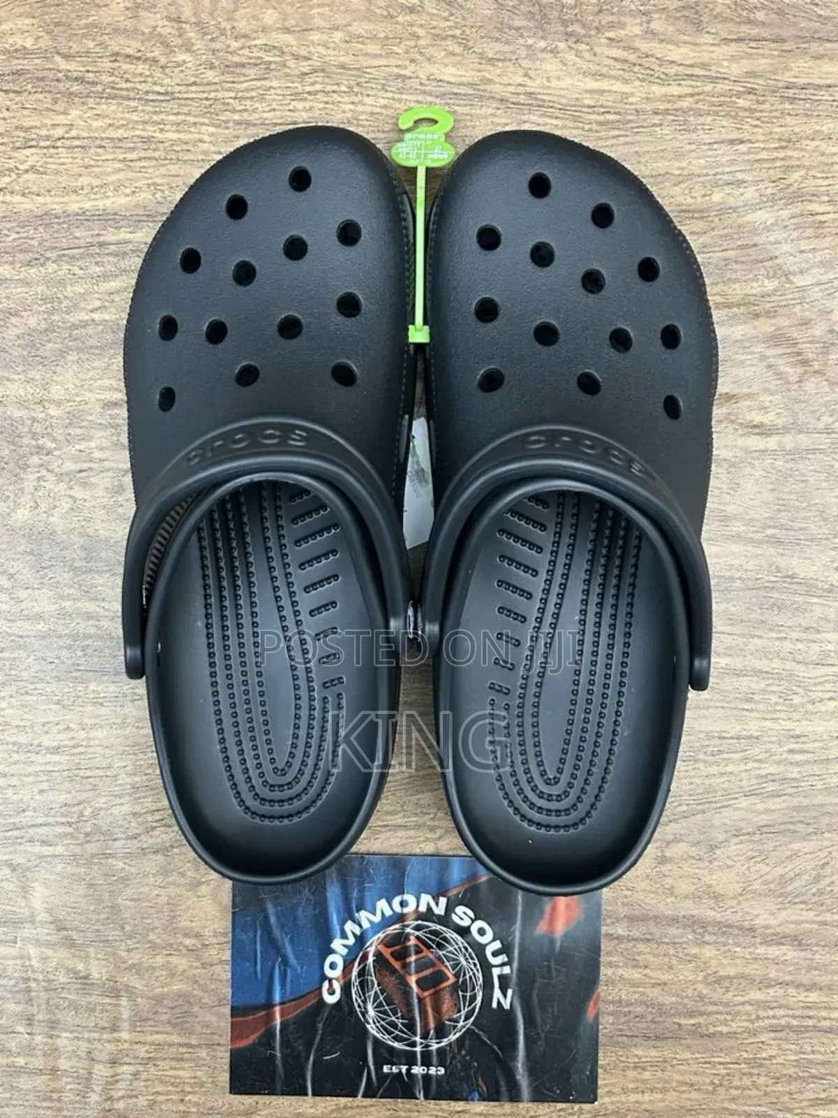 Classic Crocs. Black, Cream, White.