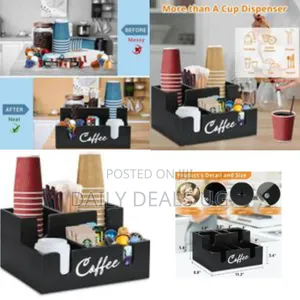 Disposable Coffee Cup Dispenser Lid Holder for Counter