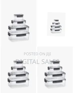 4-Piece Clear Acrylic Sealed Food Airtight Stackable Storage Containe