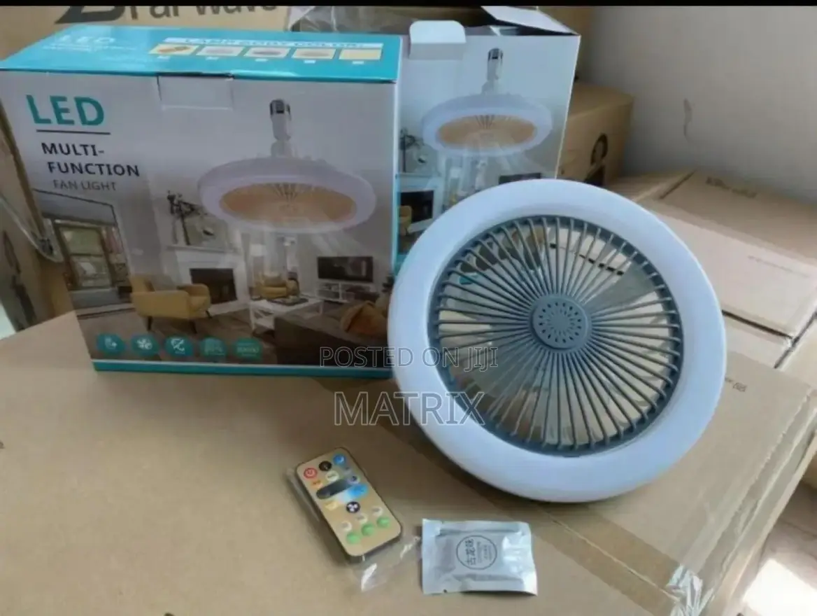 Remote Control Bulb Fan With Light Color Change