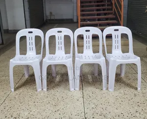 Patio White Armless Plastic Chairs Plastic Chairs