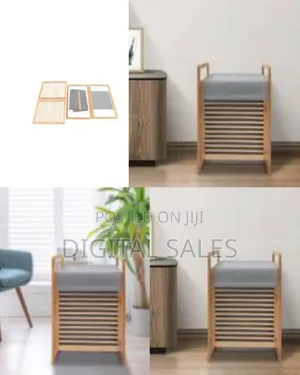 Laundry Basket Bamboo Wooden Laundry Hamper Organizer Freestanding