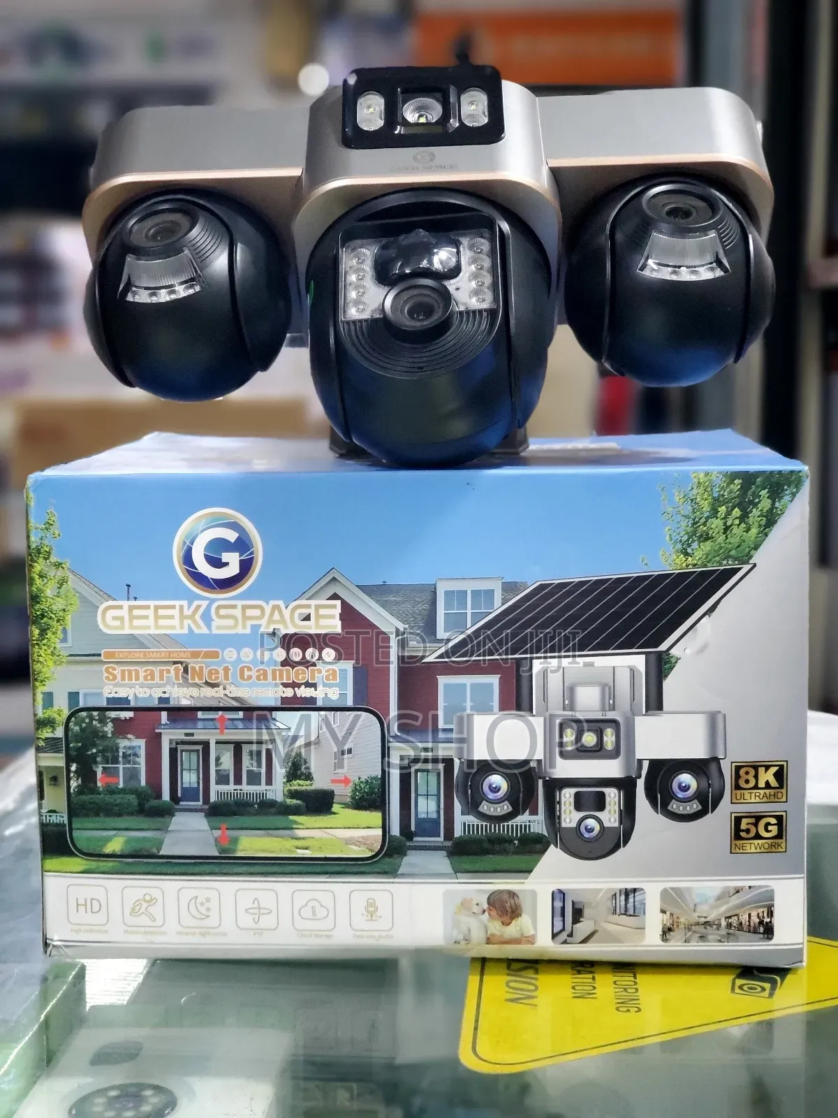 Geek Space Solar-Powered Security Camera With Multiple Lenses