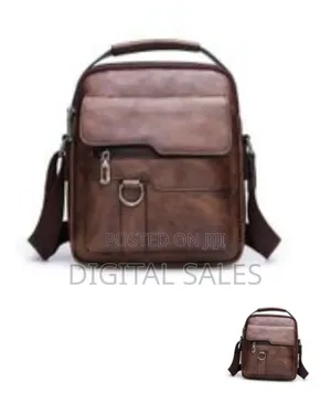 Small Leather Crossbody Messenger Bag for Men Waterproof