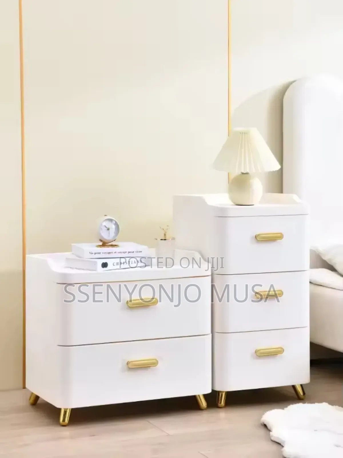 Slim Bathroom Storage - 3 Tier White Tall Vanity Unit -