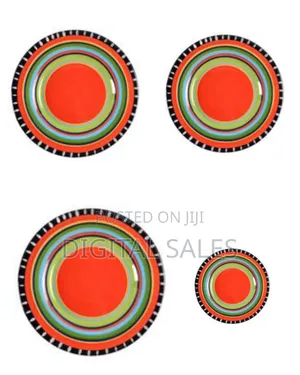 Porcelain Multi-Colored Deep Dinner Plates, 6-Piece Rainbow