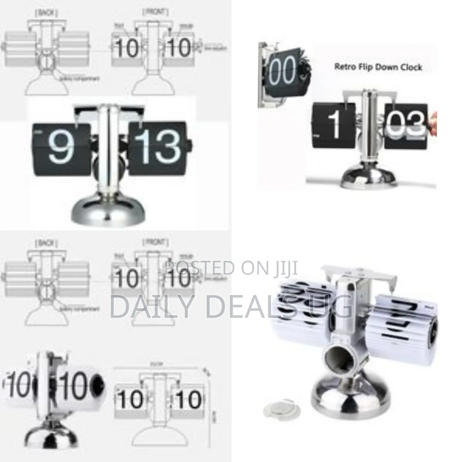 Flip Down Page Desk Clocks,Digital Mechanical Retro Flip Down Clock