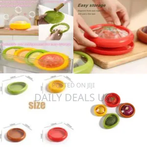 4pc Silicone Fruit and Vegetable Storage Containers Set for Fridge