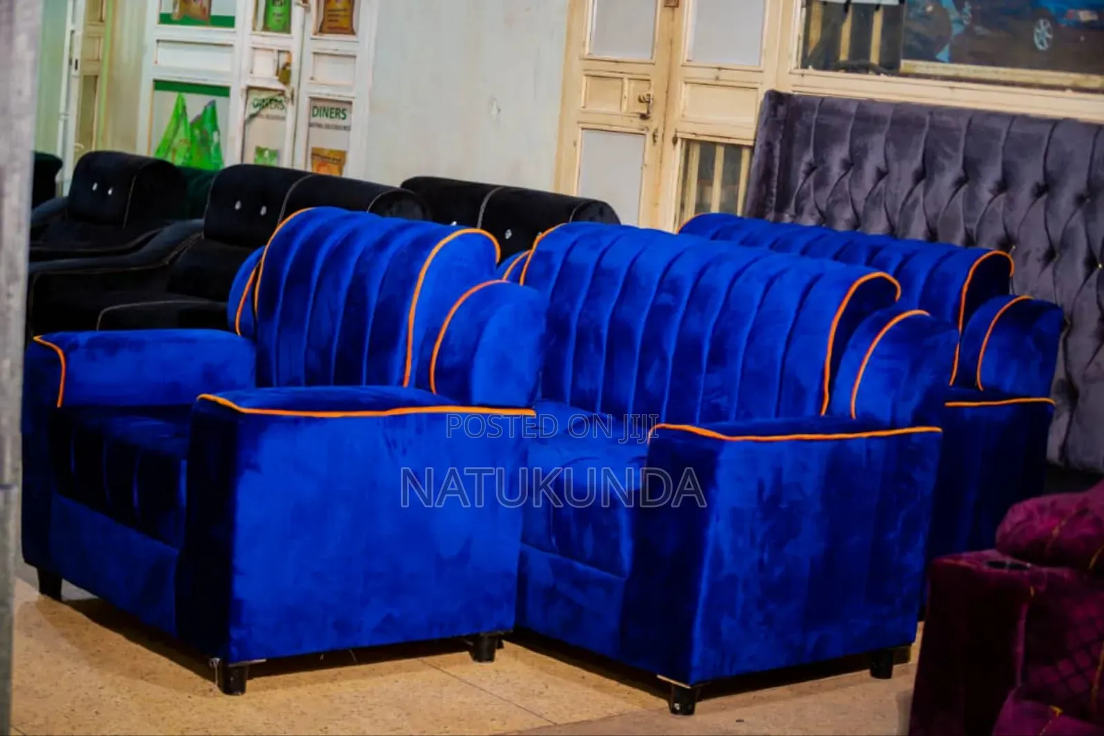 Yellow Piped Sofa