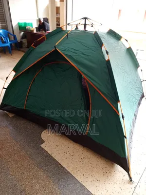 Green Automatic Pop-Up 4people Camping Tent