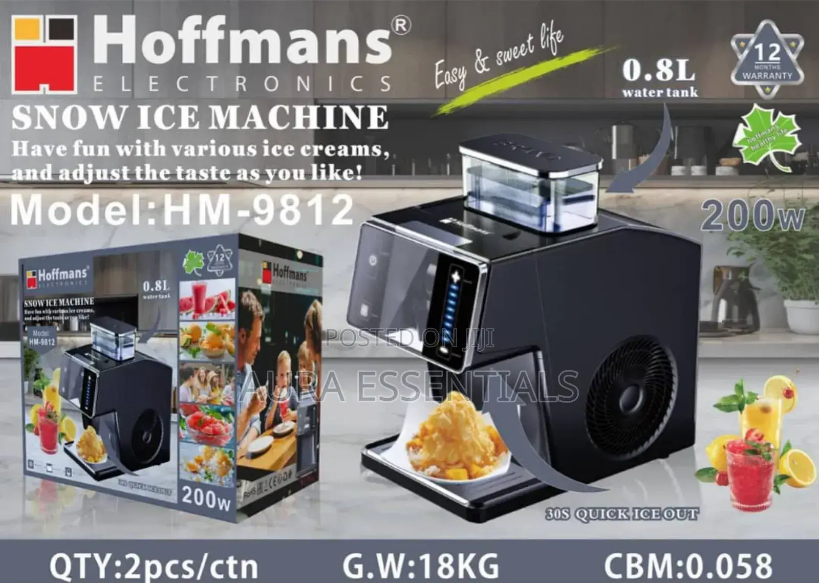 Hoffmans Snowflake Ice Machine
