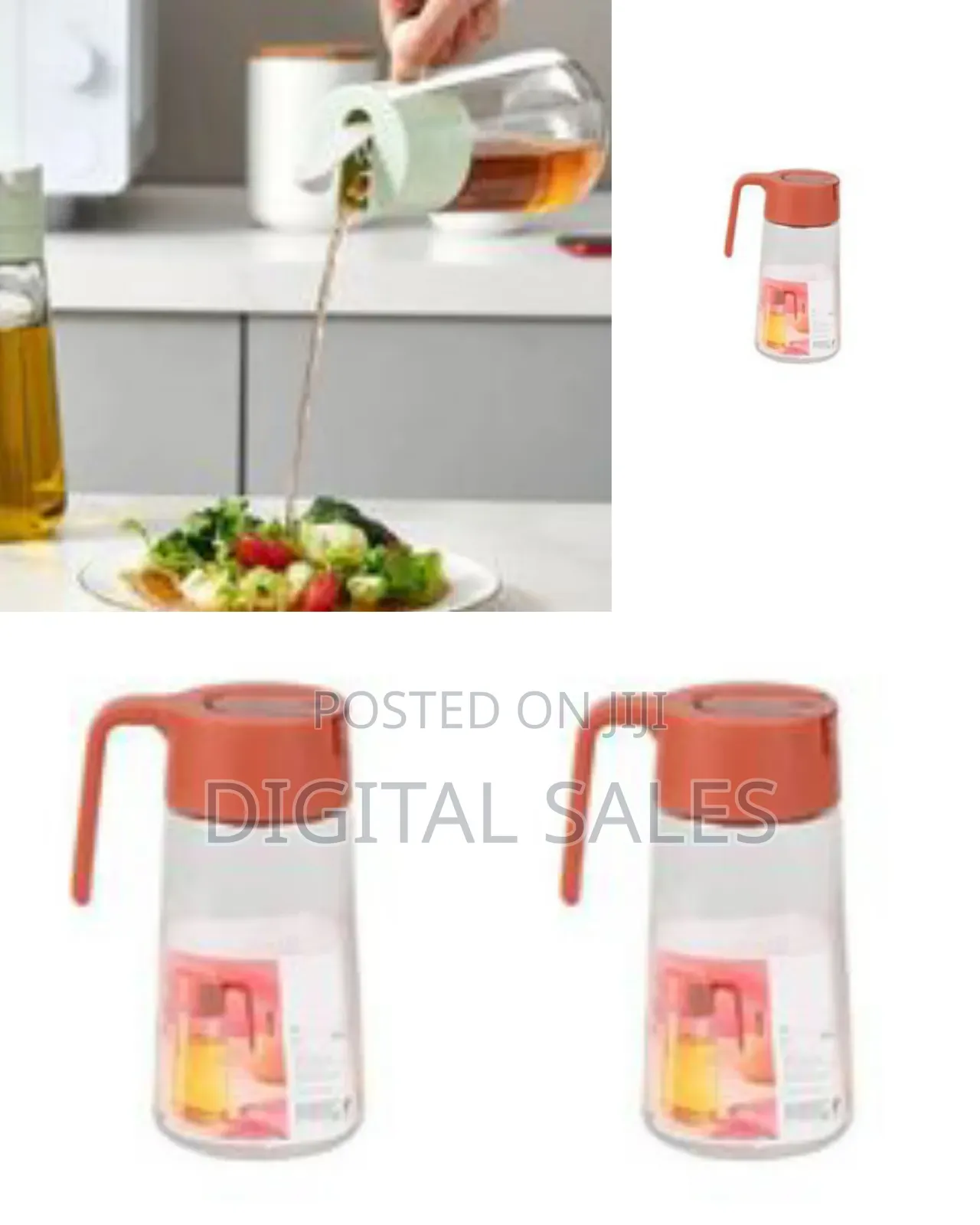 Automatic Open-Close Oil Dispenser 700ml Glass Oil Can Leakproof