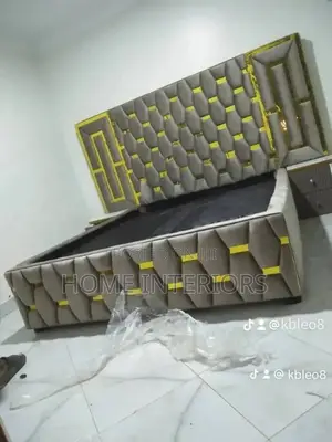 6 by 6 Bed Golden Gray Coloured