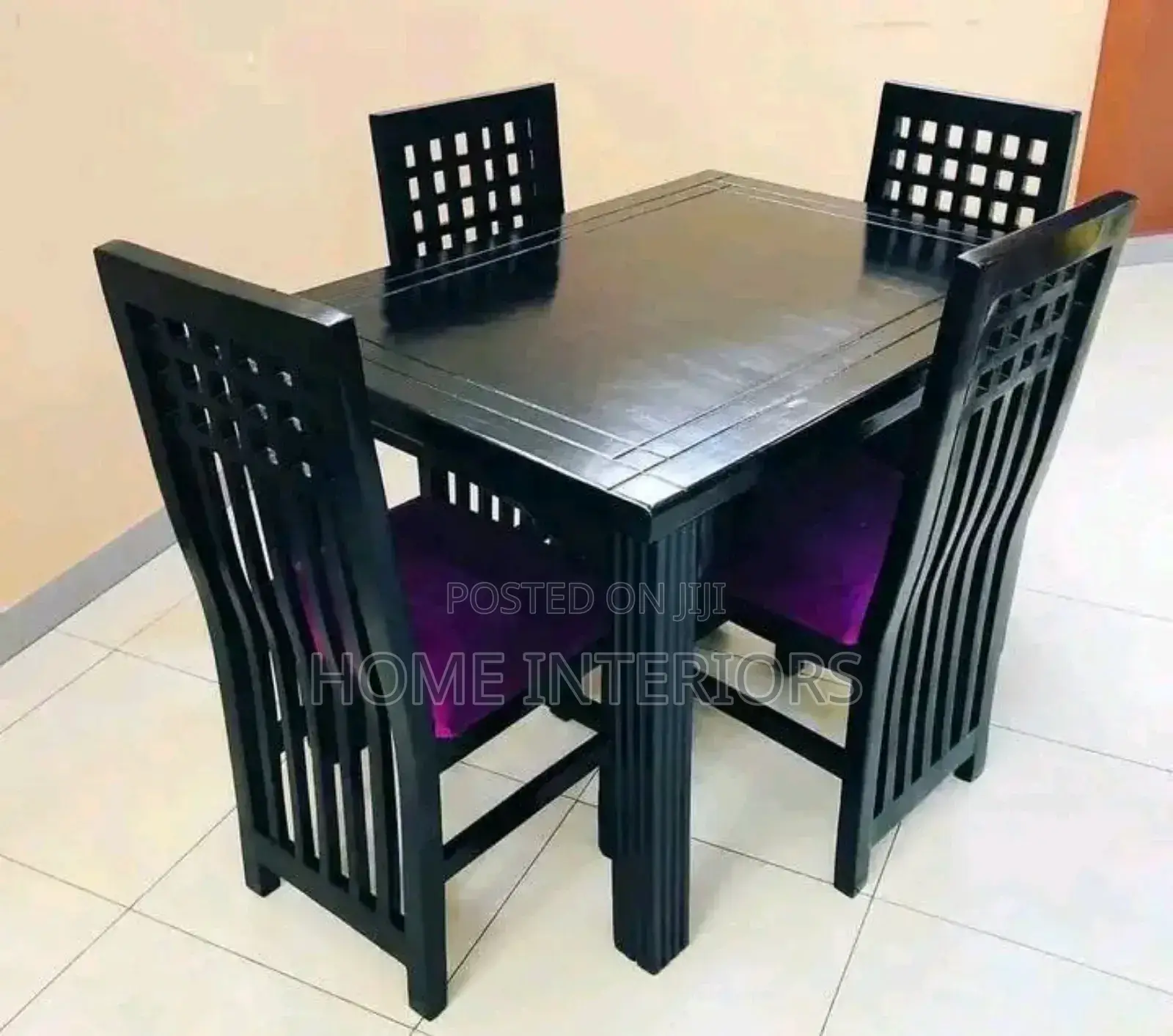 Four Seater Dinning Table in Black Colour