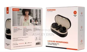Porodo Professional Lavalier Microphone Set With a Charging Case