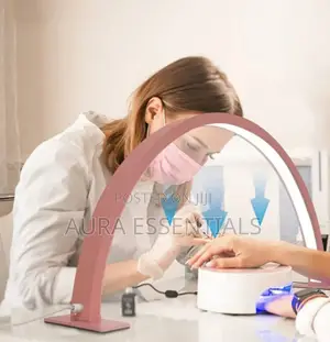 U-Shaped Half-Moon Beauty Salon Desk Lamp