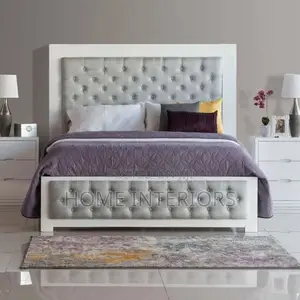6 by 6 Bed in Gray and White Colour