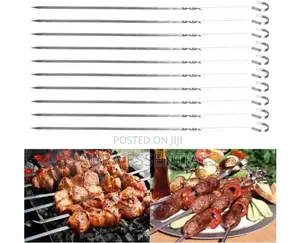 6pcs Stainless Steel BBQ Skewers