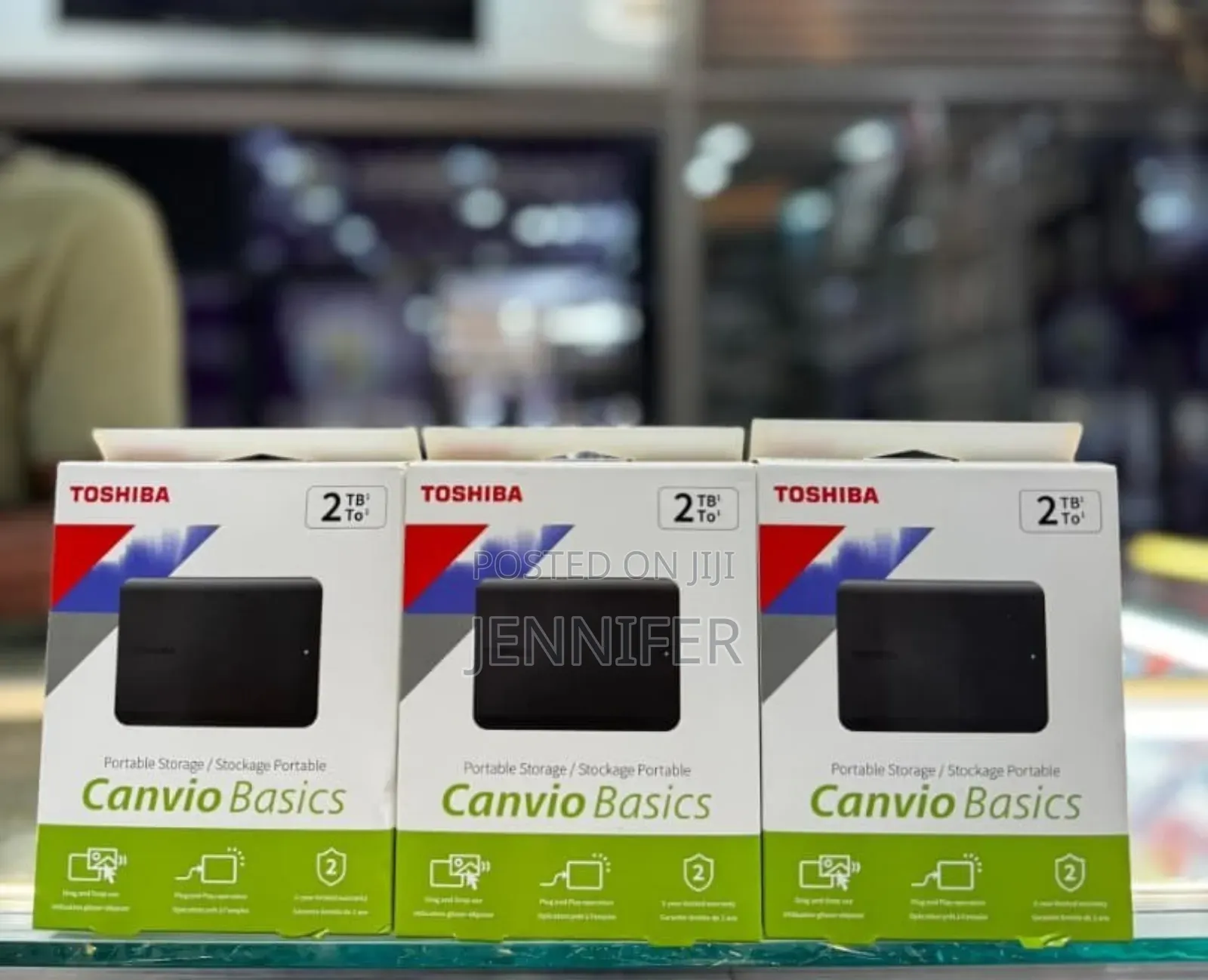 Toshiba Canvio Basics 2tb Portable External Hard Drive Usb 3.0, Black