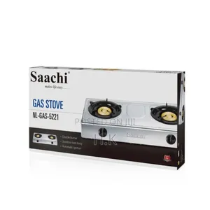 Saachi Double Burner Gas Stove Nl-Gas-5221-St With Automatic Ignition