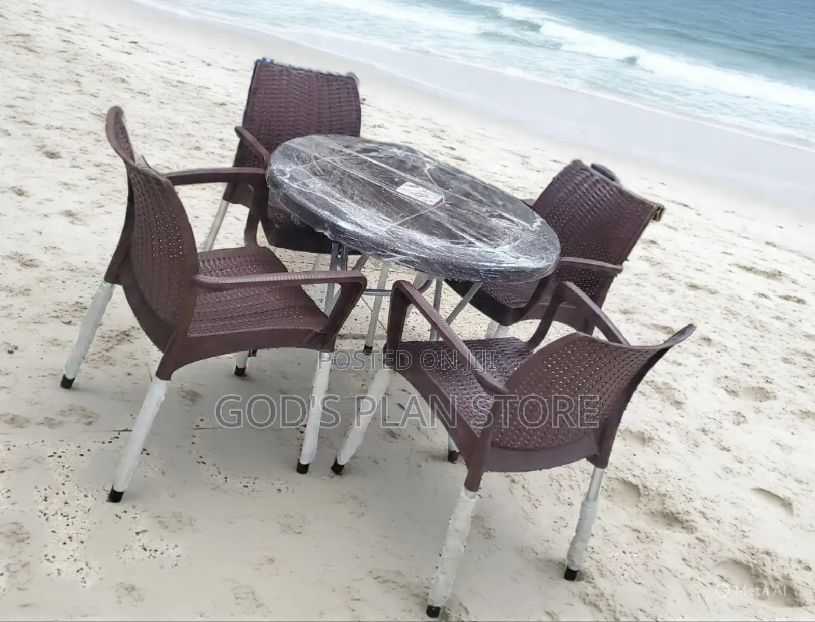 Restaurant Dining Plastic Table and Plastic Chairs Set