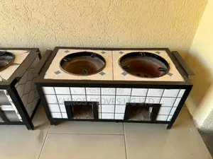 Modern Moveable Two Burner Charcoal Stove
