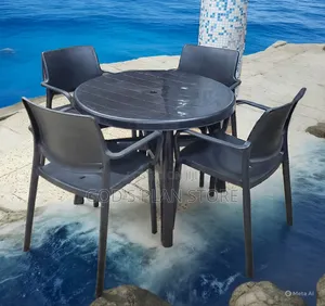 Patio Indoor/Outdoor Beach Hotels Bars Plastic Chairs and Table Set